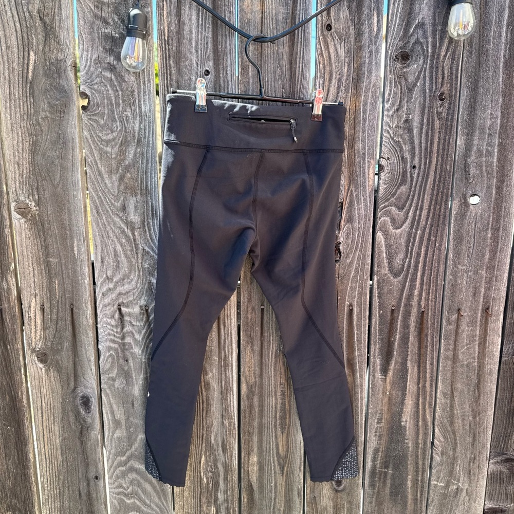 Lululemon Athletica Black Silver Tight Stuff Full Length Reflective Leggings 6 - Picture 12 of 14